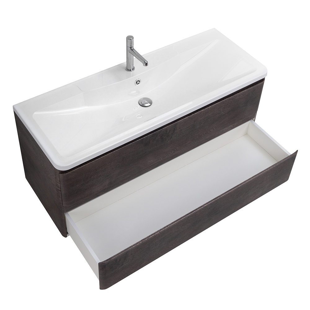 Приобрести belbagno тумба с раковиной albano 120 см, подвесная rovere nature grigio, белая раковина