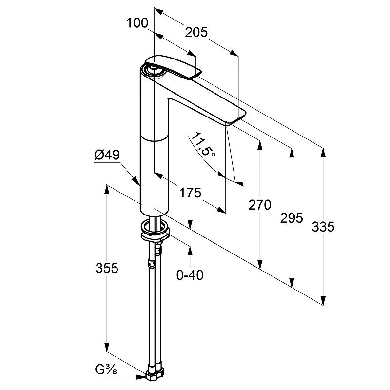 Приобрести kludi смеситель для раковины balanc dn 10, высокий 334мм, белый/хром 522989175