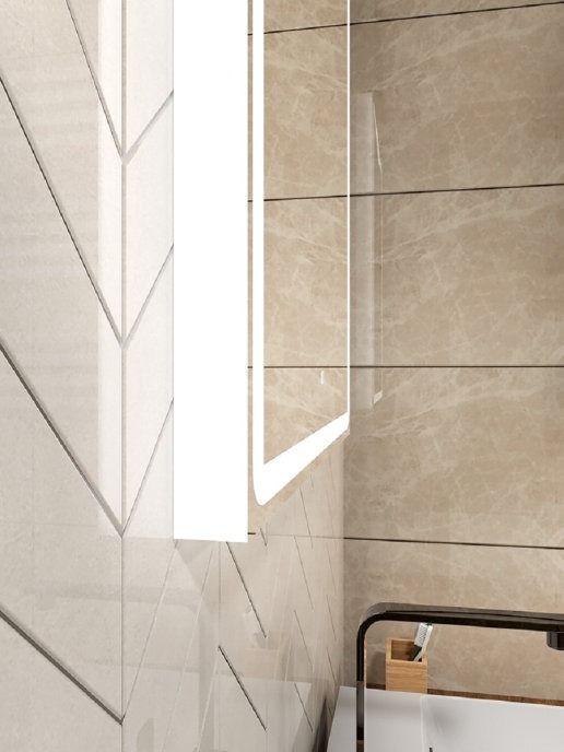 Приобрести continent зеркало с подсветкой amaze 70х90 см, сенсорный включатель, белое