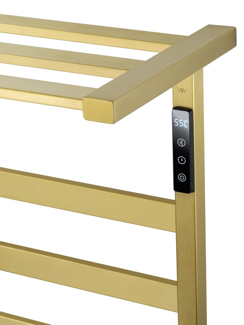 Приобрести полотенцесушитель электрический wonzon & woghand frankfurt, брашированное золото (ww-1029-bg)