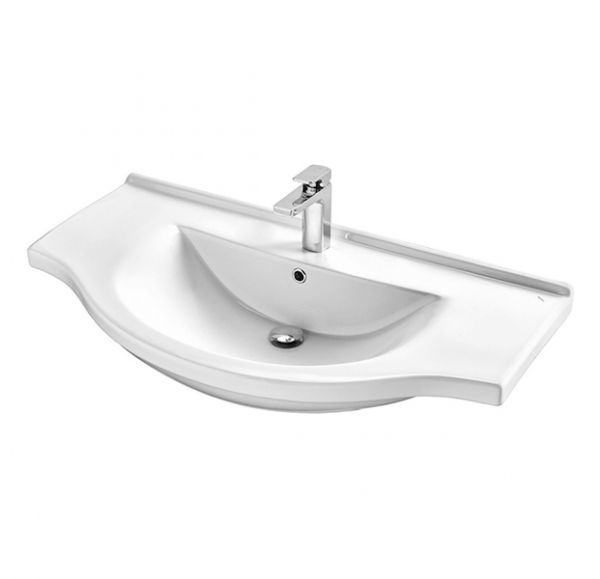 Приобрести mirsant тумба напольная сандра 100 см с раковиной эльбрус 100, белая ут000046027