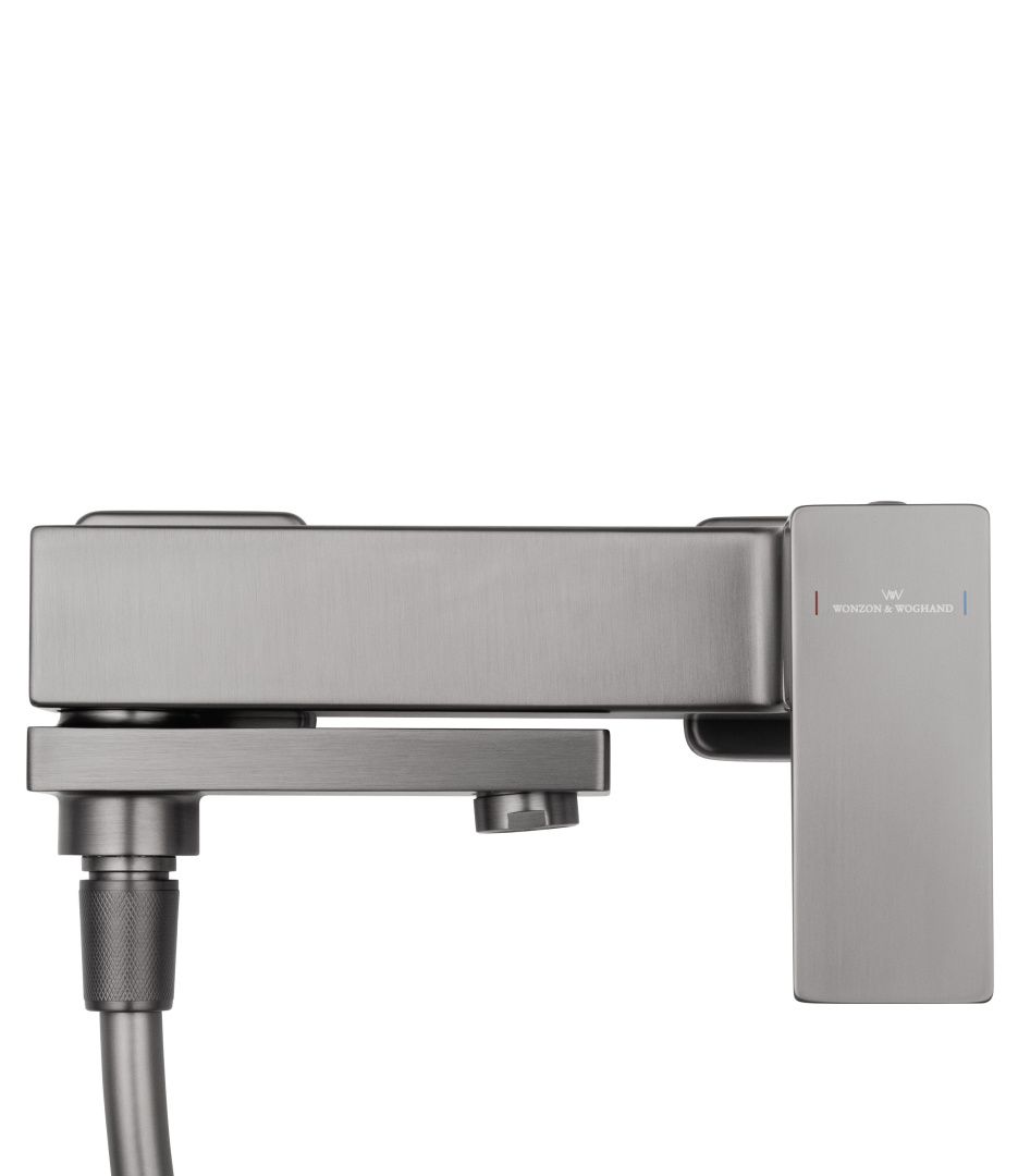 Приобрести смеситель для ванны с душем wonzon & woghand cube 2.0, темный графит (ww-88037068-bgm)