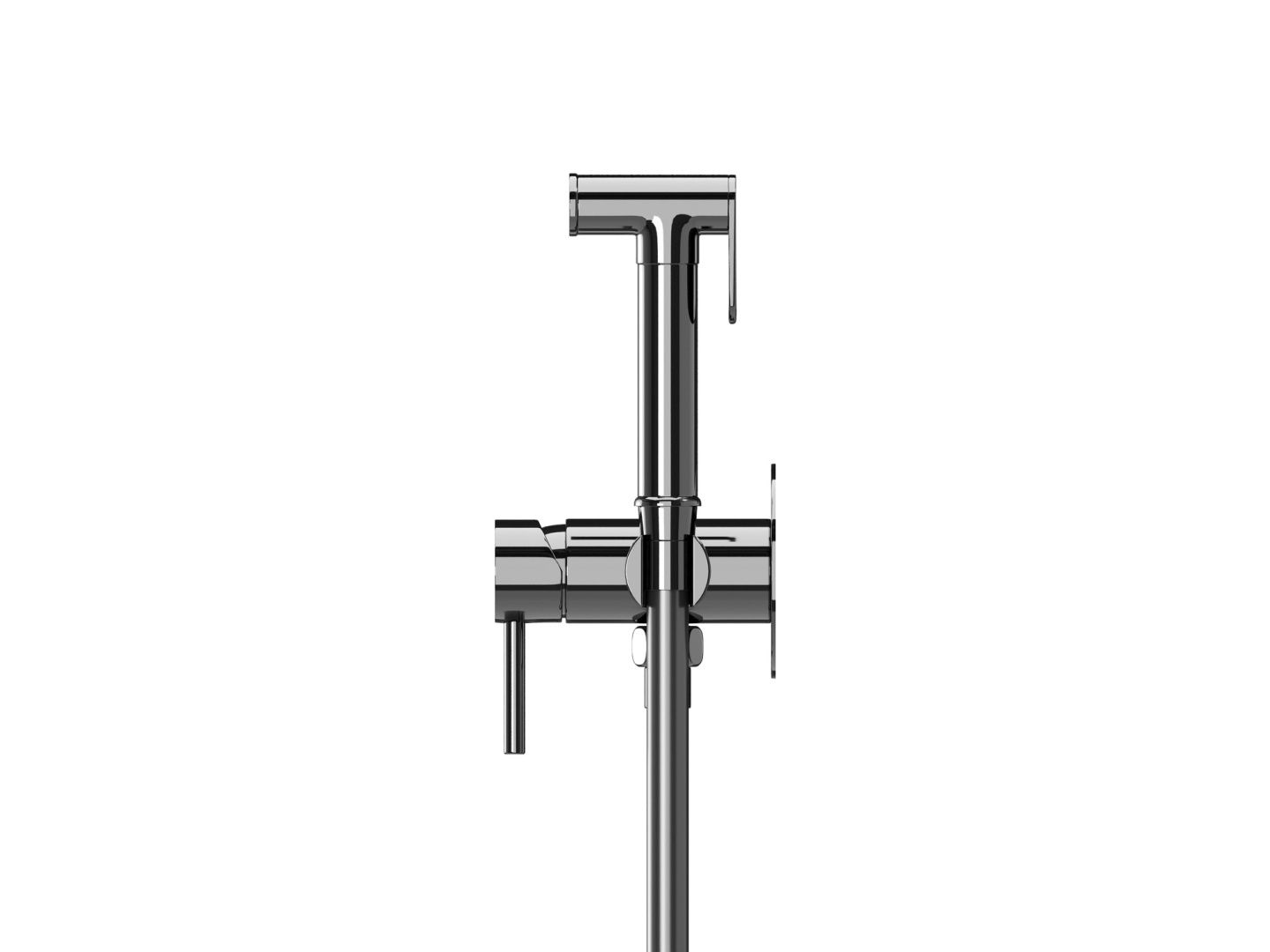 Приобрести hayzburg встраиваемый смеситель с гигиеническим душем, черный хром hb-2005bch