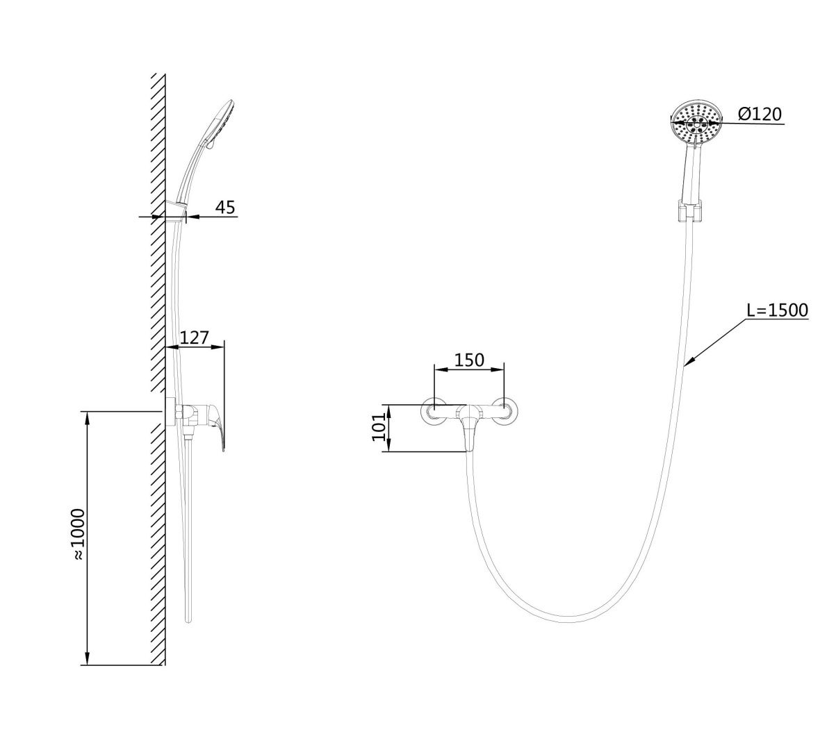 Приобрести смеситель для душа wonzon & woghand, белый матовый (ww-4540-mw)