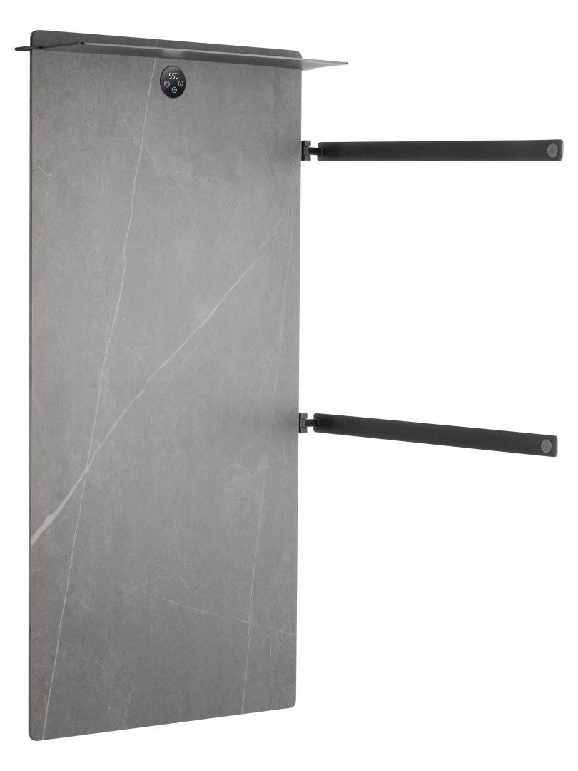 Приобрести полотенцесушитель электрический с каменной плитой серый мрамор wonzon & woghand stuttgart, темный графит (ww-a504g-gm)