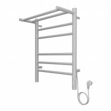 Terminus Полотенцесушитель Аврора П6 45х65 см, с полкой, электрический, белый матовый