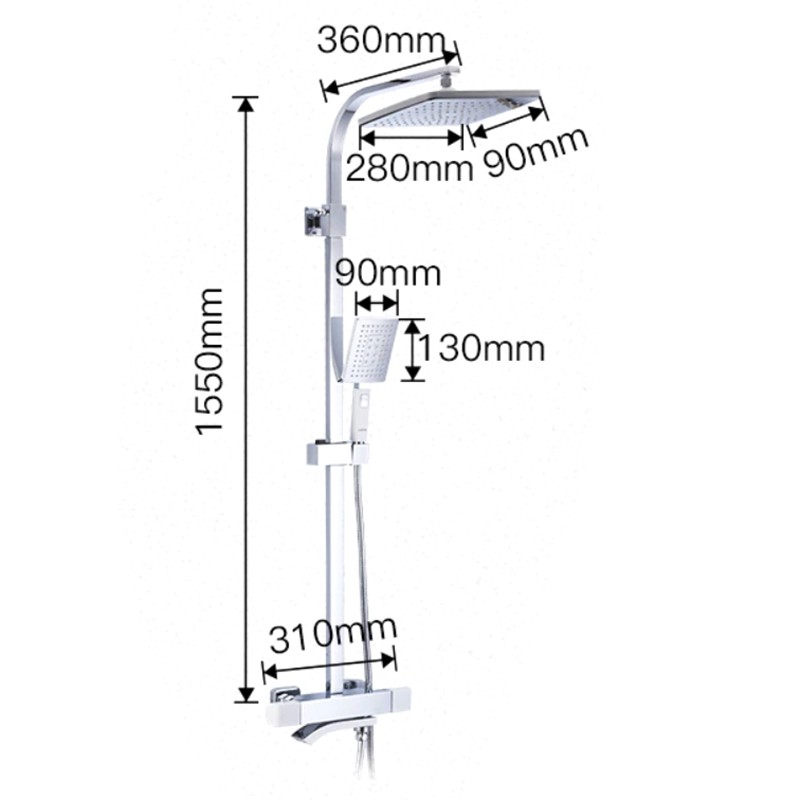 Приобрести gappo душевая система g2407-50 с термостатом, хром 30038
