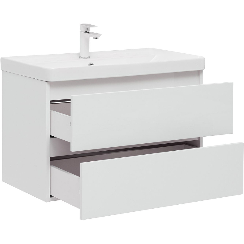 Приобрести aquanet тумба с раковиной вега 80 см, (2 ящика)