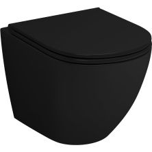 Grossman Унитаз подвесной Tornado с крышкой дюропласт, микролифт, черный матовый GR-4455BMSQ