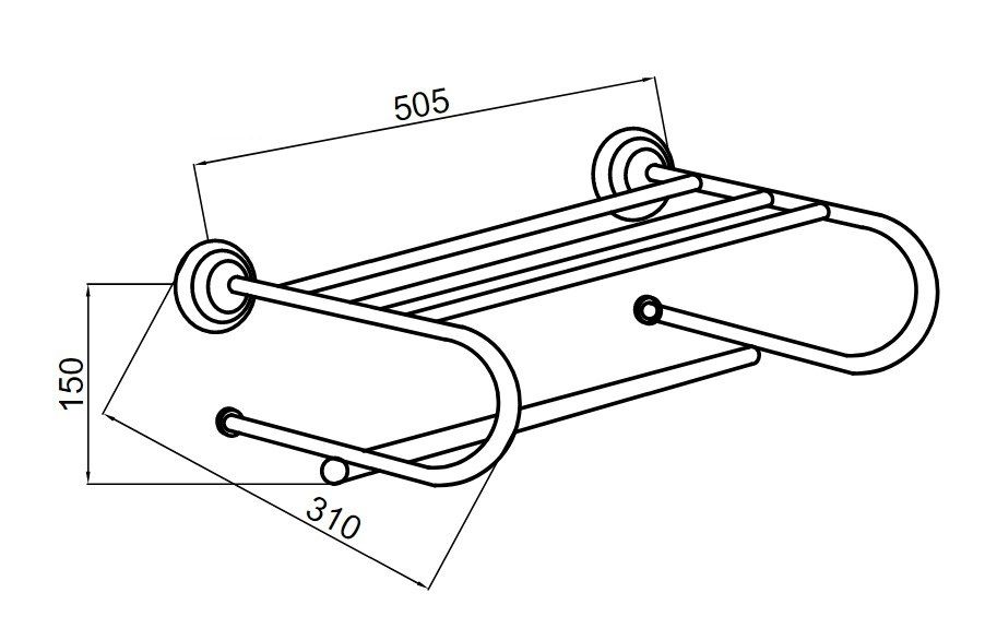 Приобрести boheme полка для полотенец medici, бронза 10627