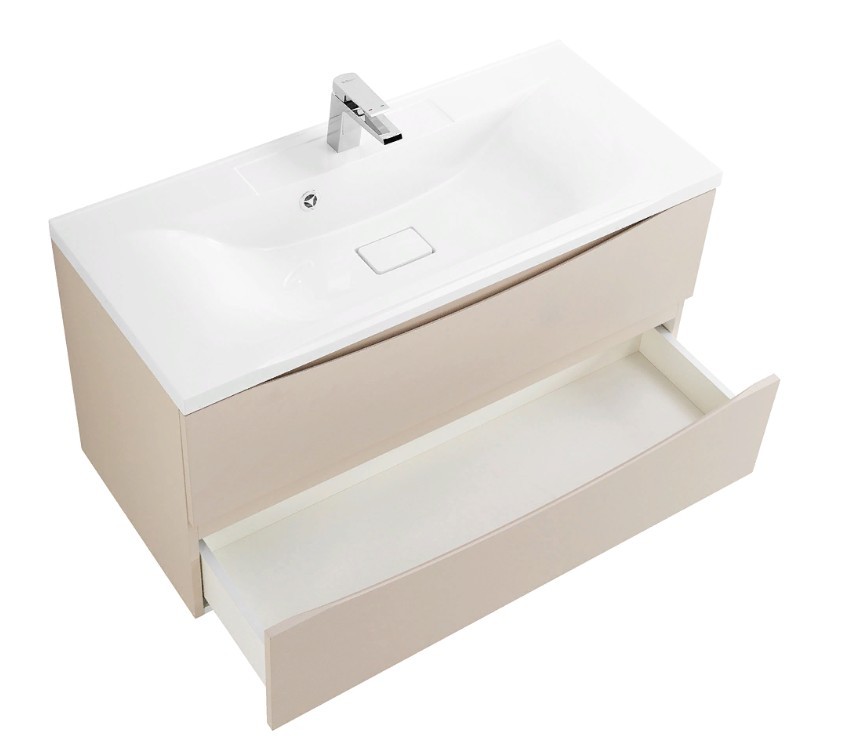 Приобрести тумба подвесная с раковиной belbagno marino-1000-2c-so-co-p 100 см, crema opaco