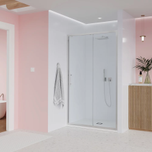 Veconi Душевая дверь Evo 110x195 см, хром, прозрачное E1-CH-110-01-C9