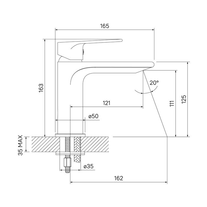 Приобрести iddis смеситель для раковины edifice 163мм, хром, edisb00i01