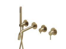 Hayzburg Встраиваемый смеситель для ванны и душа, золото матовое HB-2004BG