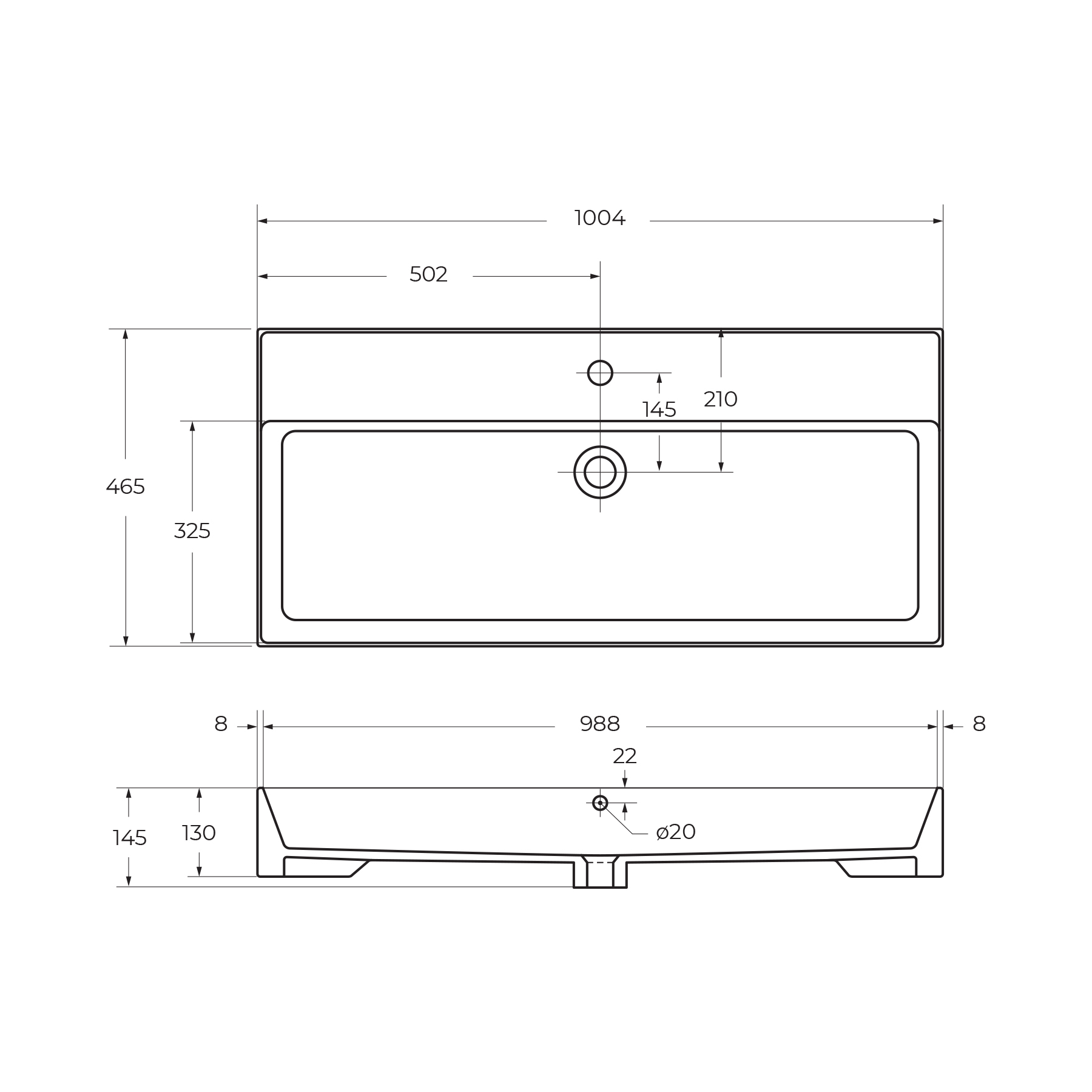Приобрести cezares тумба подвесная с раковиной molveno 46 100 см legno bianco, белый глянец molveno 46-100-2c-so-lb