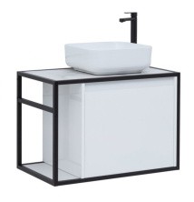 Aquanet Тумба со столешницей Nova Lite Loft 75 см,R белая