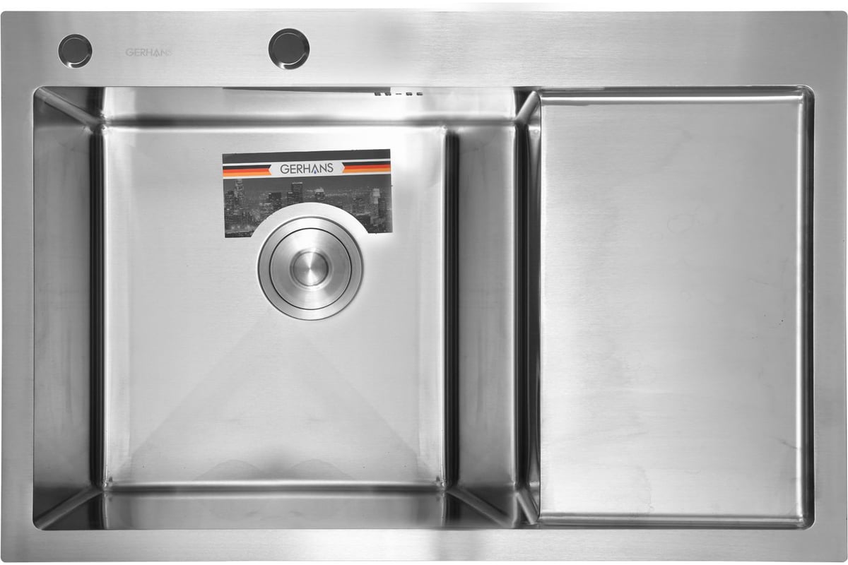 Приобрести gerhans кухонная мойка 78х51 см, левосторонняя, сатин
