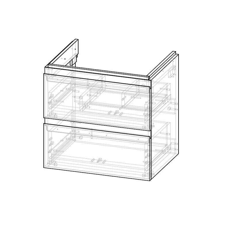 Приобрести cersanit moduo тумба с раковиной, подвесная, 60 см, белая