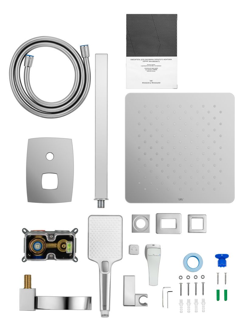 Приобрести душевая система встраиваемая wonzon & woghand flex, хром (ww-88939072-cr)