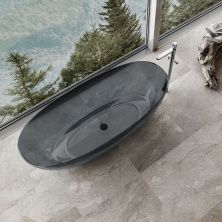 Vincea Отдельностоящая ванна CrystalMood 170х75 см, черная прозрачная VBT-6T01B