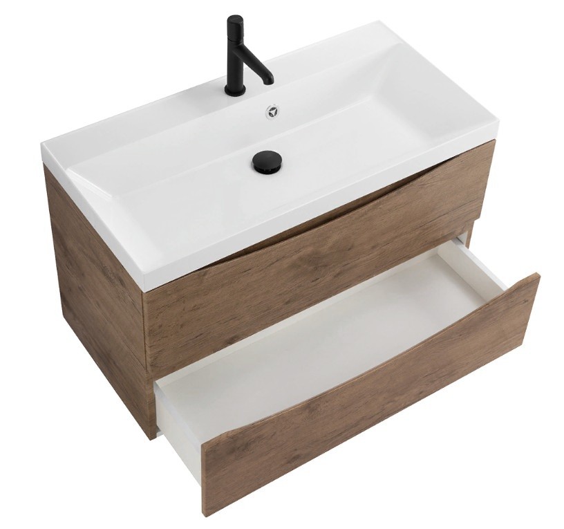 Приобрести тумба подвесная с раковиной belbagno marino-800-2c-so-rn-p 80 см, rovere nature