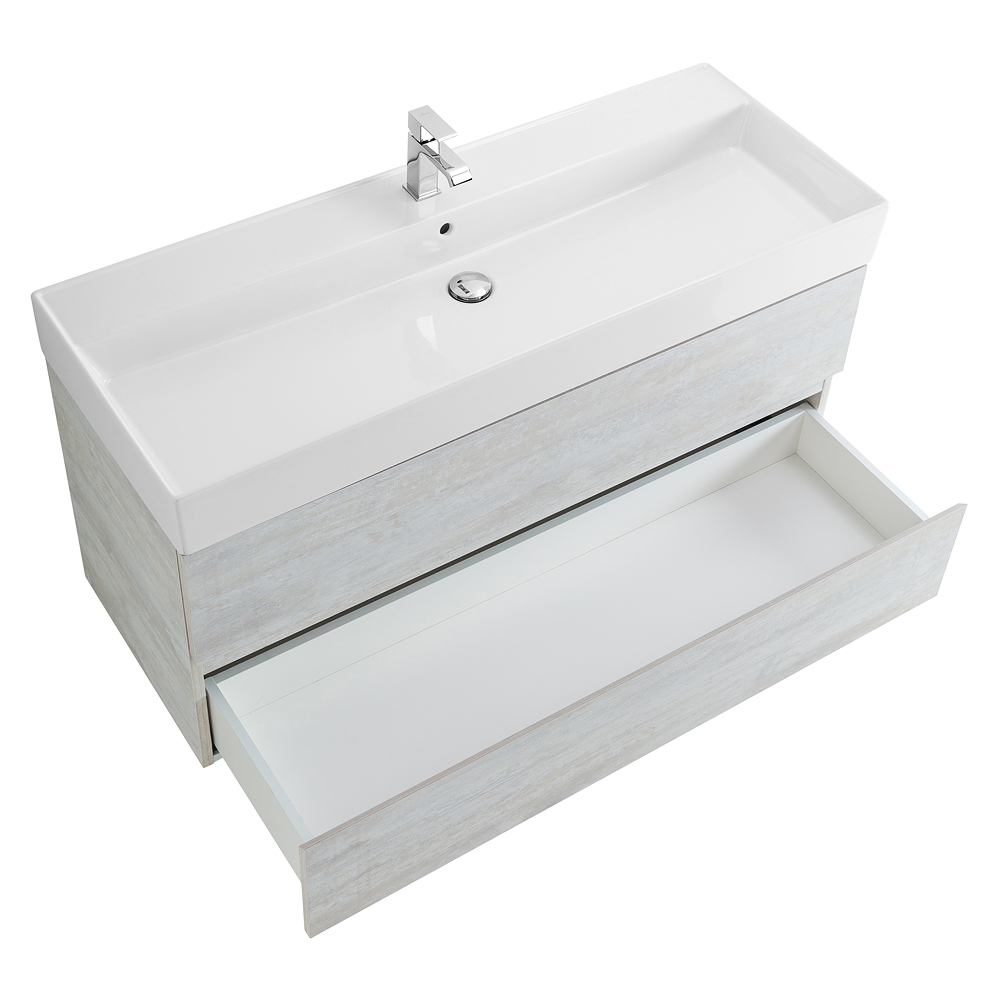 Приобрести cezares тумба подвесная с раковиной molveno 46 120 см legno bianco, белый глянец molveno 46-120-2c-so-lb