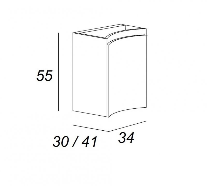 Приобрести cezares тумба подвесная с раковиной vague 104х57см, белый