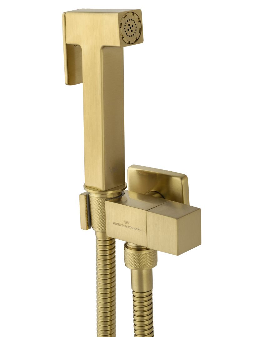 Приобрести модуль гигиенического душа для встраиваемых смесителей wonzon & woghand, брашированное золото (ww-88809904-bg)
