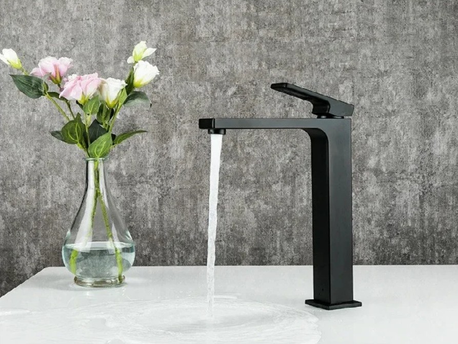 Приобрести gappo смеситель для раковины g1017-62, высокий, черный матовый 27734