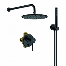 Набор 7 в 1 KLUDI BOZZ для душа, с дивертором, черный матовый (387163976,38624N,6651439-00,6432587-00,3912039-00,6054739-00,6107139-00 )