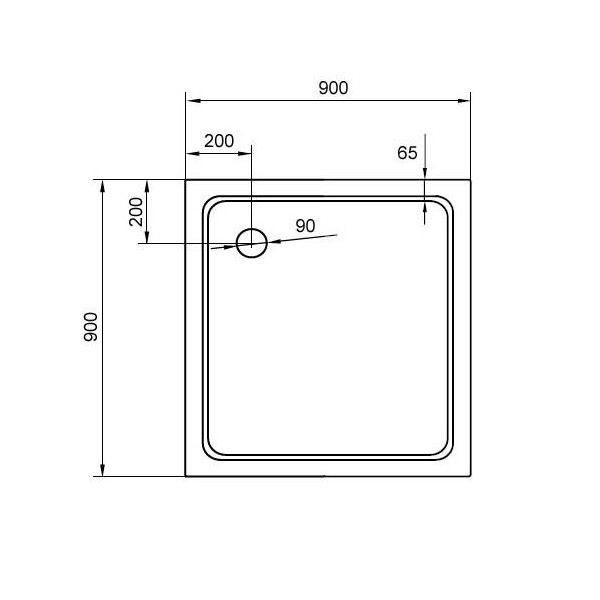 Приобрести cezares поддон из стеклокомпозита tray 90х90см tray-m-a-90-35-w