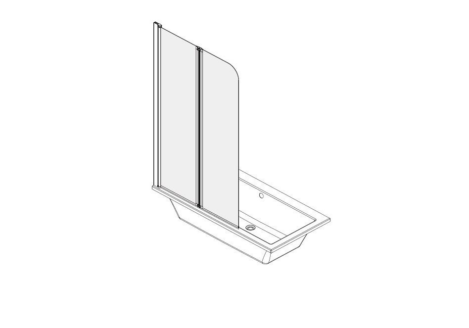 Приобрести шторка для ванны azario az-141 80x140 см, хром , прозрачное