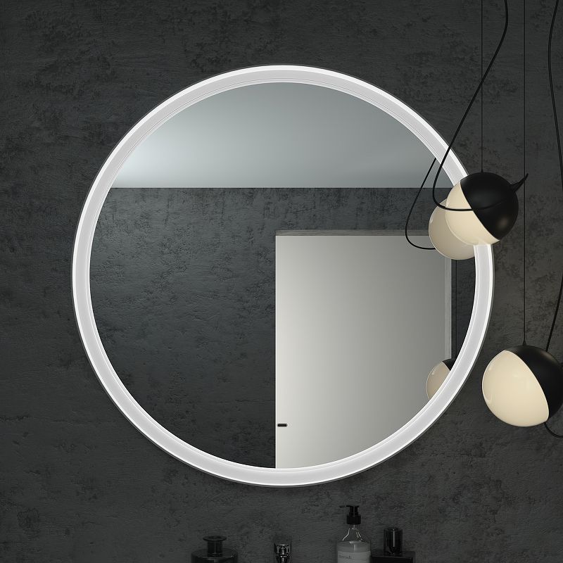 Приобрести continent зеркало с подсветкой planet white 100х100 см, бесконтактный включатель, белое