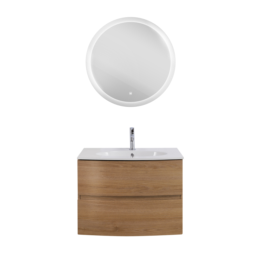 Приобрести cezares тумба подвесная с раковиной elettra 75 см rovere tabacco, дерево 55523