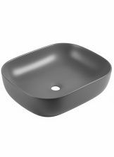 Накладная раковина прямоугольная WONZON & WOGHAND TAHOE, серый матовый (WW-RN41286-MG)