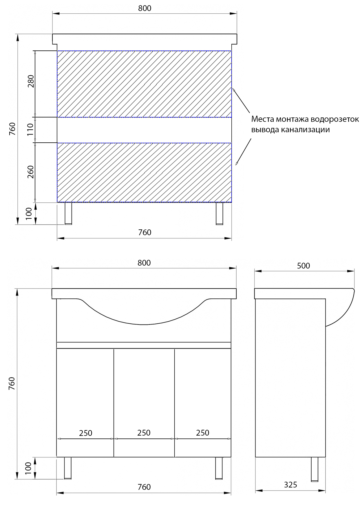 Приобрести loranto тумба напольная с раковиной глория 80 н 80х50, дуб кантри cs00083814