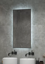 Continent Зеркало с подсветкой Amer 60х100 см, черное