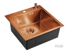 Emar Кухонная мойка 50х50 см, медь EMB-117A PVD EMB-128A PVD Nano Coppery