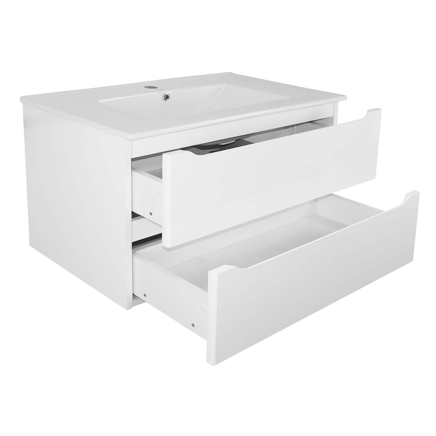 Приобрести loranto тумба подвесная с раковиной арфа new 80/2 80х54 см, без подсветки, белая (cs00079033)