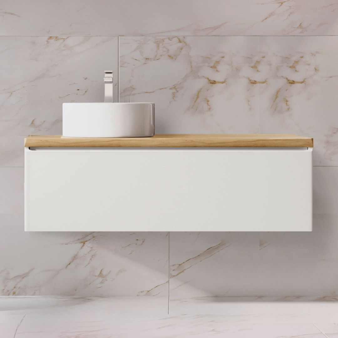 Приобрести jorno тумба подвесная solis 120 см со столешницей, белая