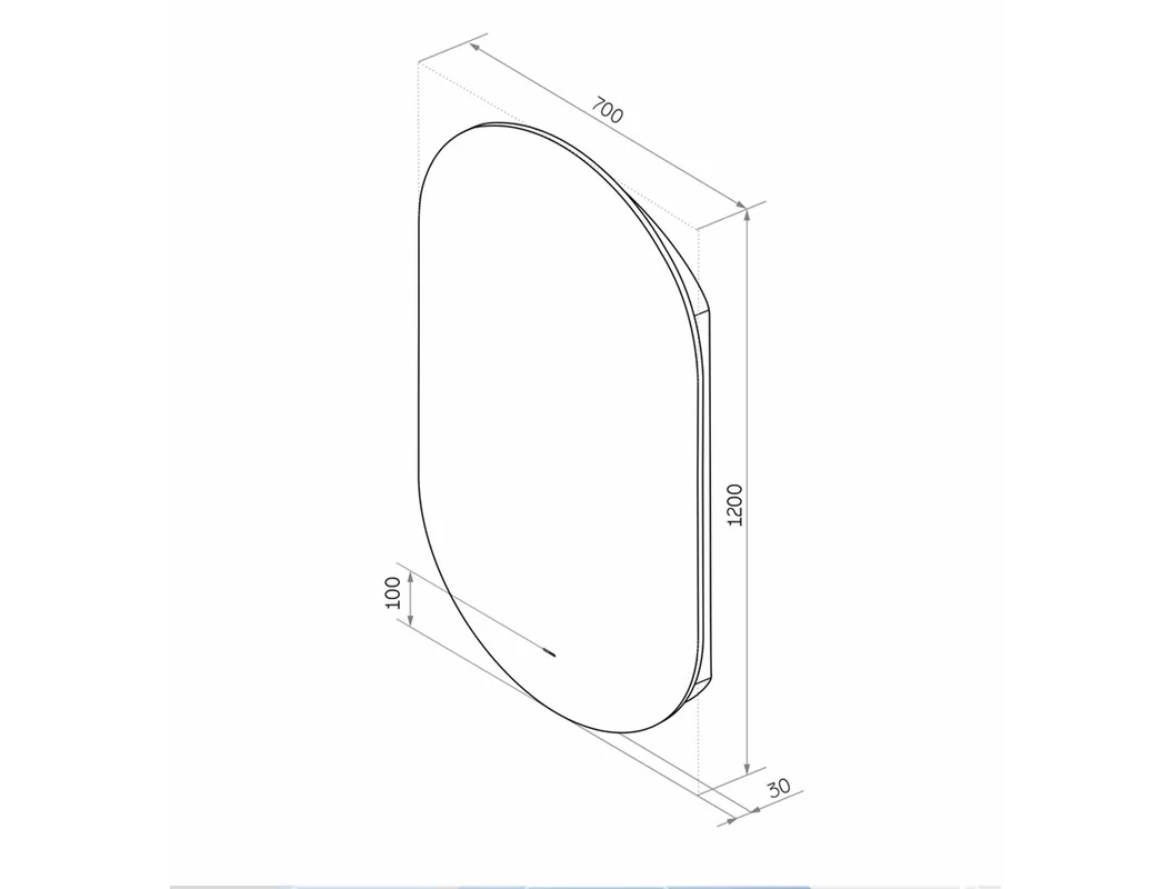 Приобрести continent зеркало с подсветкой fleur 70х120 см, белое