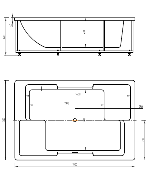 Приобрести акриловая ванна aquatek дорадо 190x130 см