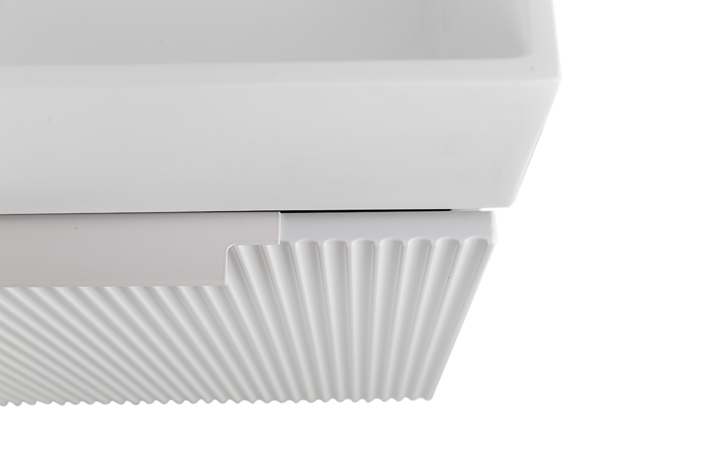 Приобрести cezares тумба подвесная с раковиной premium 50 см plisse bianco opaco, белая 55431