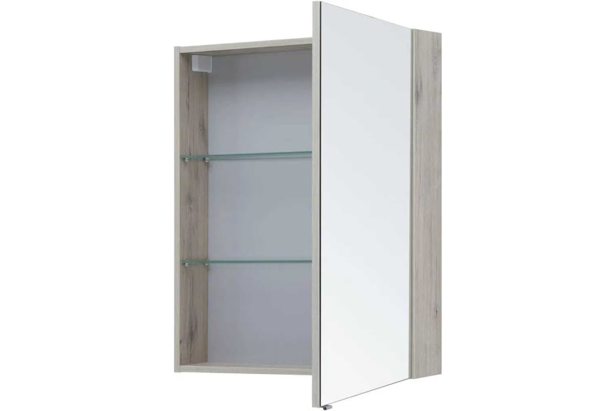 Приобрести aquanet зеркальный шкаф алвита new 70 см, дуб веллингтон белый