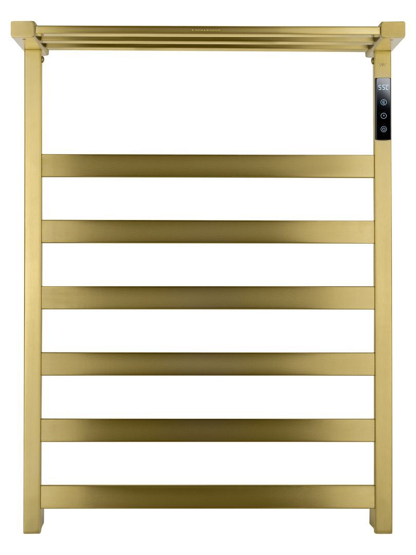 Приобрести полотенцесушитель электрический wonzon & woghand frankfurt, брашированное золото (ww-a1026-bg)