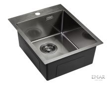 Emar Кухонная мойка 41х51 см, графит EMB-128A PVD Nano Dark