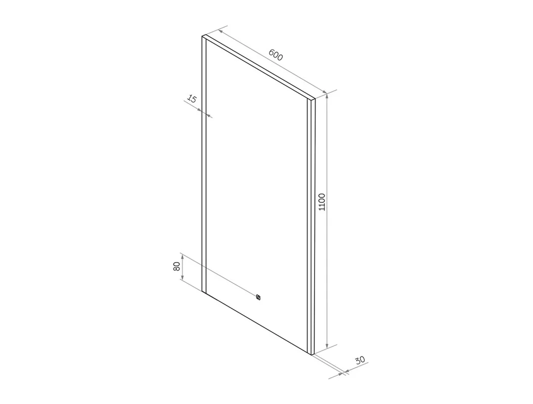Приобрести continent зеркало с подсветкой modern 60х110 см, белое