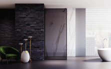 Veconi Душевая перегородка Korato 120x200 см, черный матовый, стекло тонированное KR81BT-120-05-C4