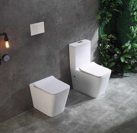 Приобрести унитаз напольный, безободковый с сиденьем ceramalux rimless 2170