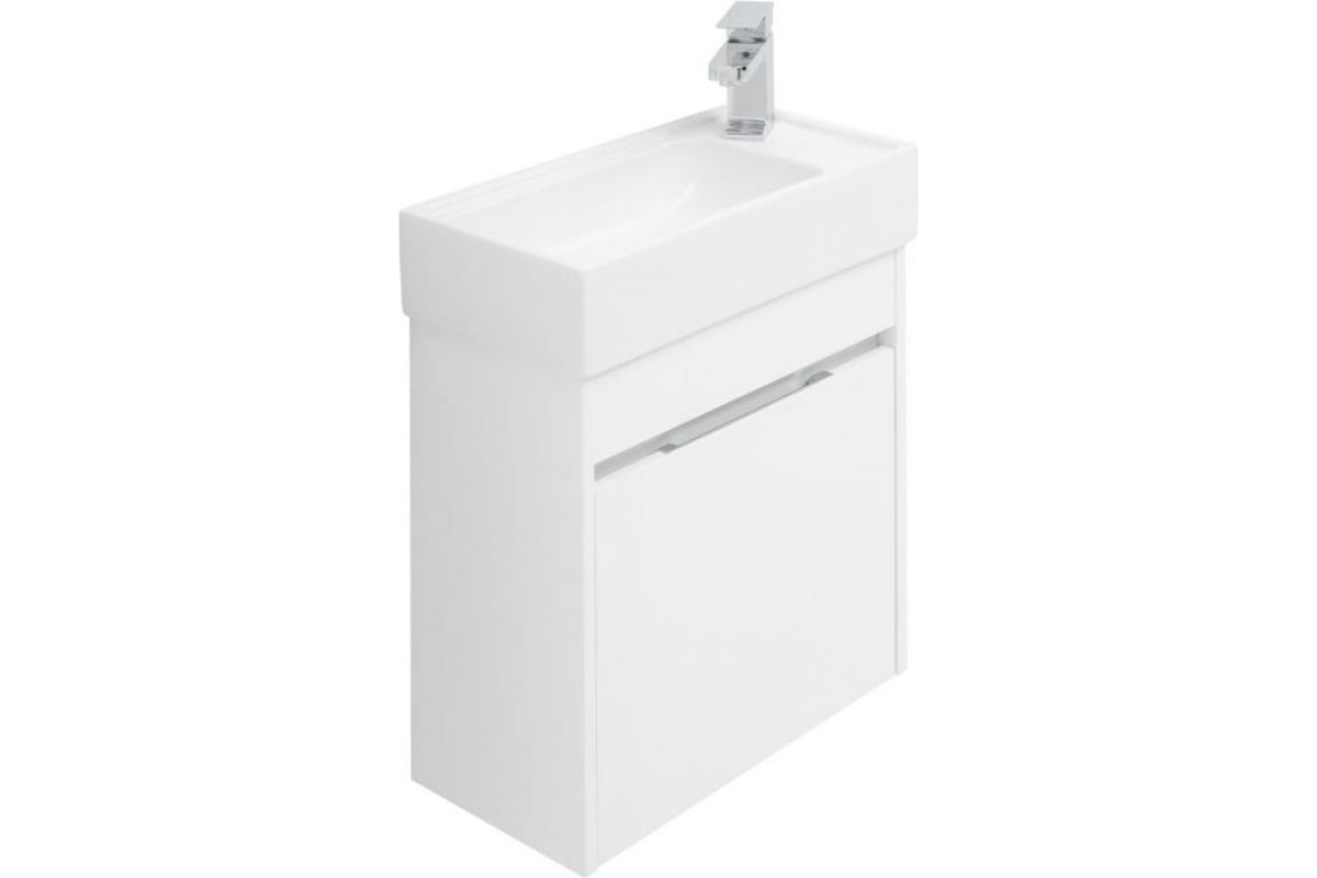 Приобрести aquanet тумба с раковиной лидс 50 см, белая